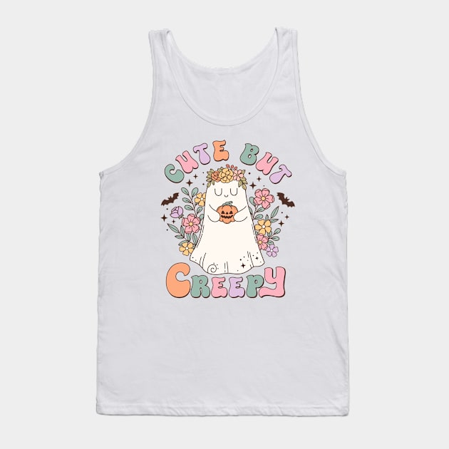 Retro Halloween Cute But Creepy Tank Top by nickymax915